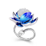 Anillo Flor de Loto Azul - Vignette | Jeevany