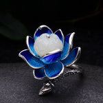 Anillo Flor de Loto Azul - Vignette | Jeevany